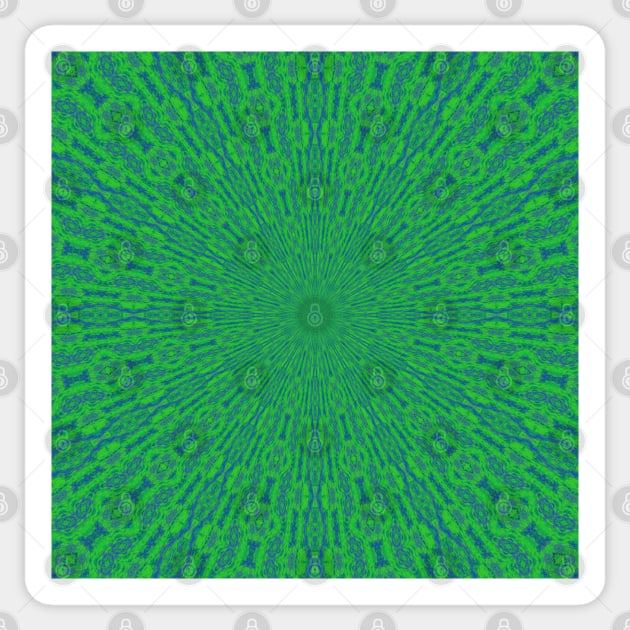 Psychedelic Dreams Amazing Peppermint Green Pattern Sticker by PlanetMonkey